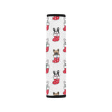 French Bulldog in Sock Pattern Car Seat Belt Cover