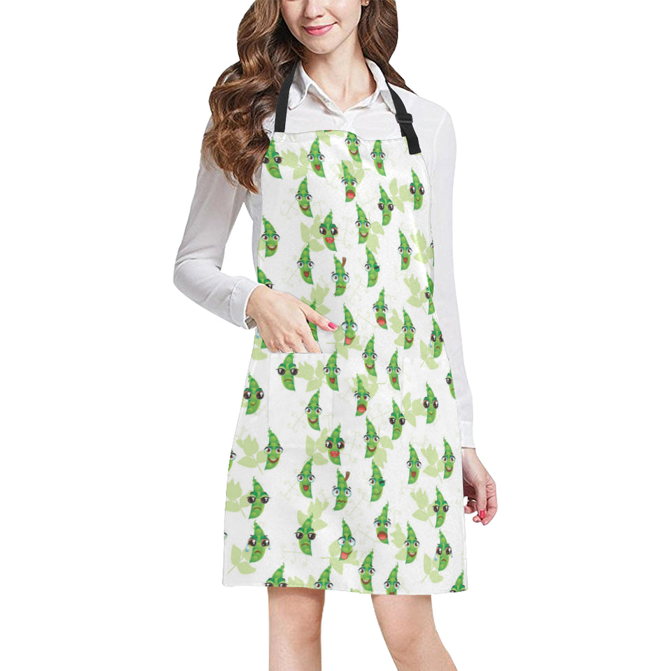 Green Peas Pattern Print Design 04 Adjustable Apron