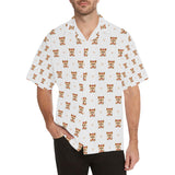 Yorkshire Terrier Pattern Print Design 03 Men's All Over Print Hawaiian Shirt (Model T58)