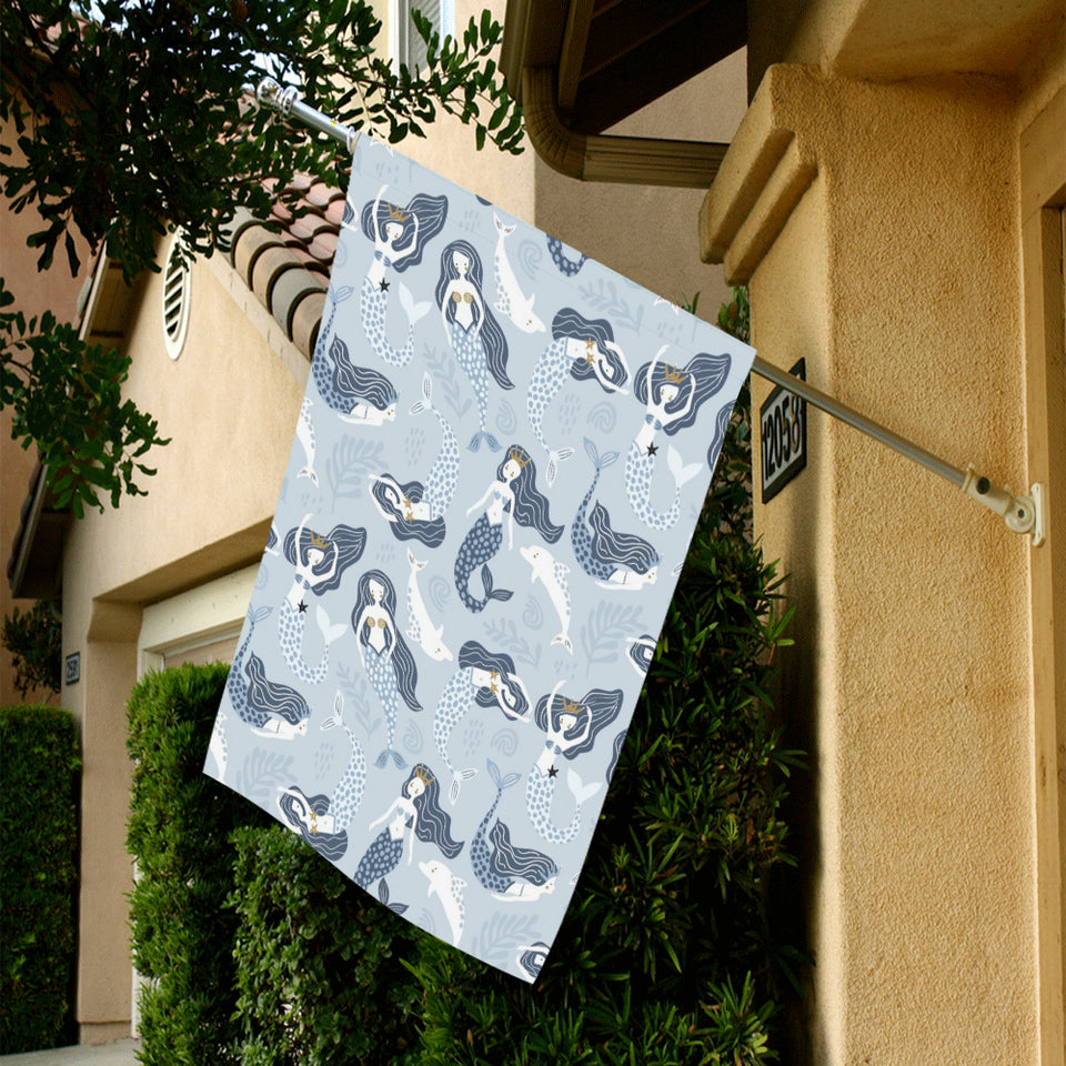 Mermaid Dolphin Pattern House Flag Garden Flag