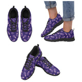 Eggplant Pattern Print Design 02 Women's Sneakers Black