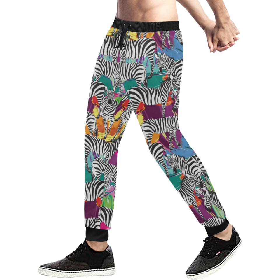 Zebra Colorful Pattern Unisex Casual Sweatpants