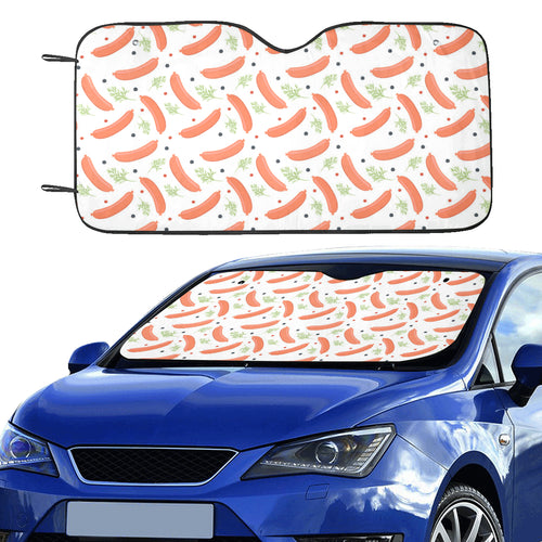 Sausage Pattern Print Design 03 Car Sun Shade