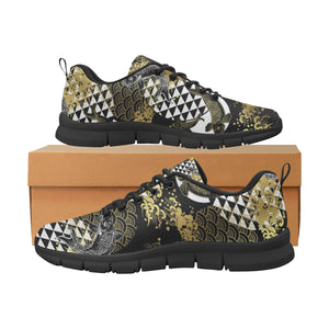 Koi Fish Carp Fish Japanese Pattern Men's Sneakers Black