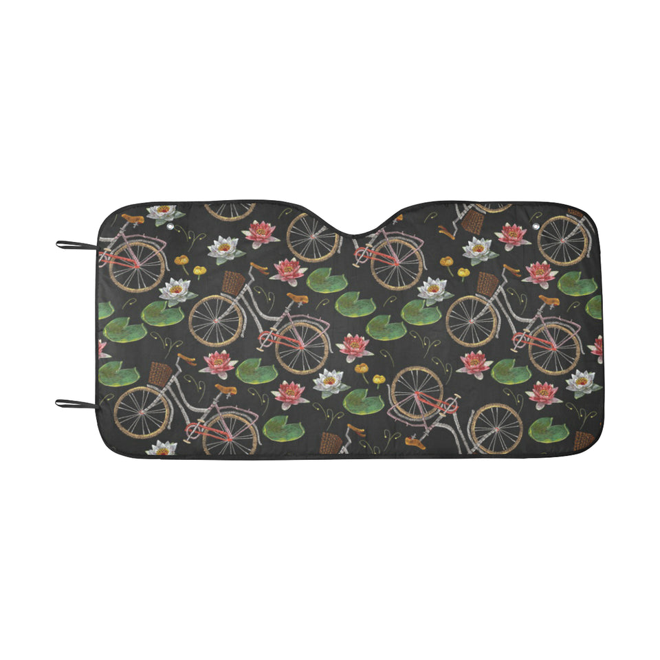 Bicycle Pattern Print Design 03 Car Sun Shade