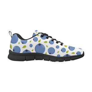 Blueberry Pattern Men's Sneakers Black