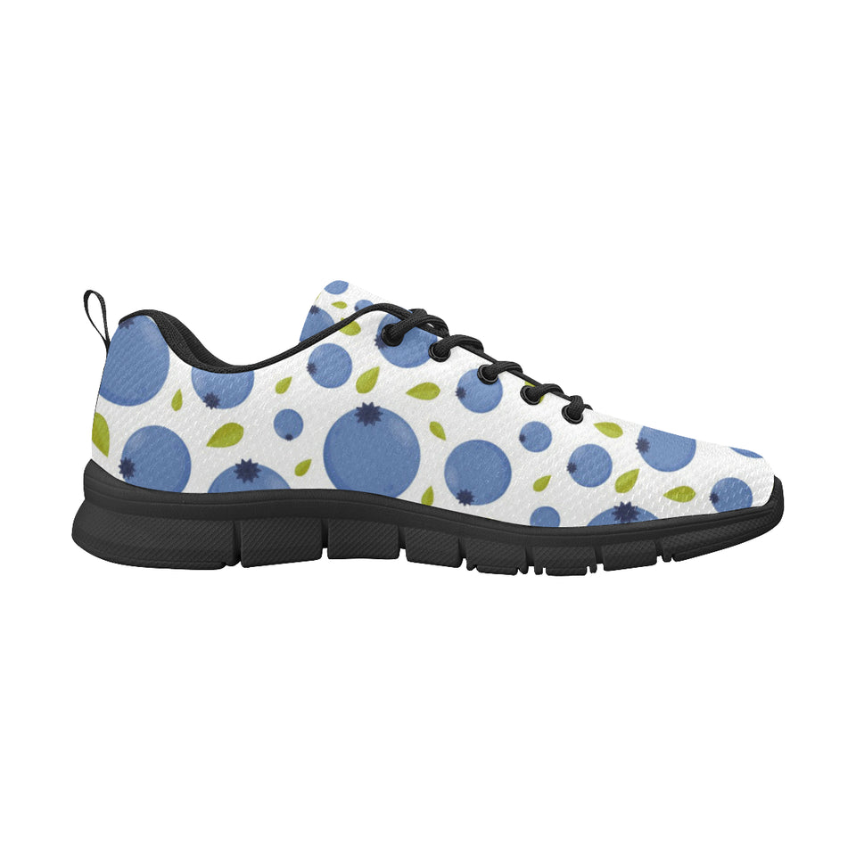 Blueberry Pattern Men's Sneakers Black