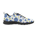 Blueberry Pattern Men's Sneakers Black