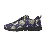 Moon Tribal Pattern Men's Sneakers Black