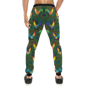 Rooster Chicken Pattern Theme Unisex Casual Sweatpants