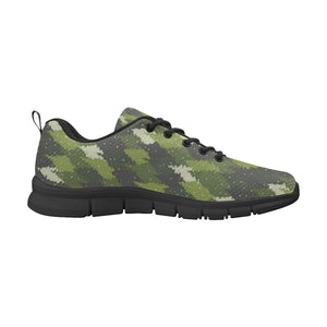 Christmas Tree Camo Pattern Men's Sneakers Black