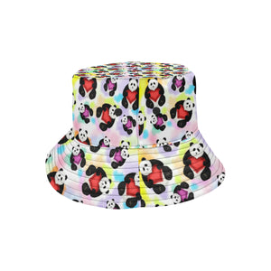 Panda Cute Heart Pattern Unisex Bucket Hat