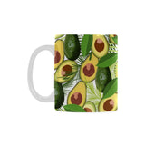 Avocado Leaves Pattern Classical White Mug (FulFilled In US)