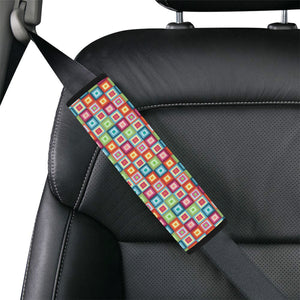 Rainbow Rectancular Pattern Car Seat Belt Cover