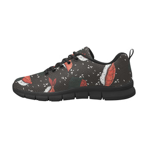 Sushi Theme Pattern Men's Sneakers Black