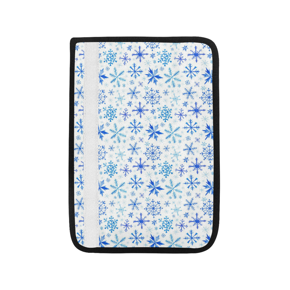 Blue Snowflake Pattern Car Seat Belt Cover