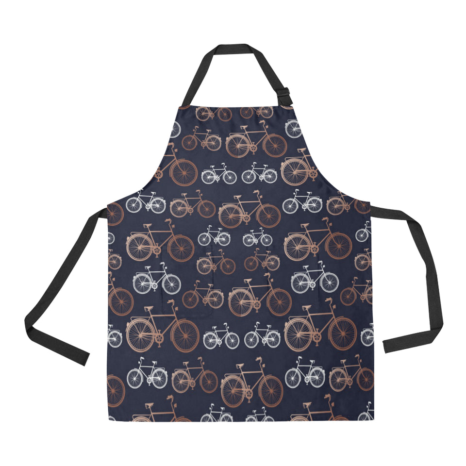 Bicycle Pattern Print Design 01 Adjustable Apron