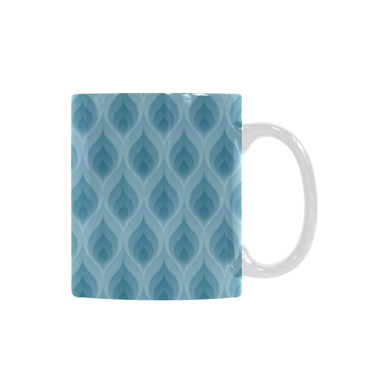 Blue Flame Fire Pattern Classical White Mug (FulFilled In US)