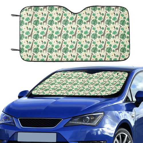 Giraffe Pattern Print Design 02 Car Sun Shade