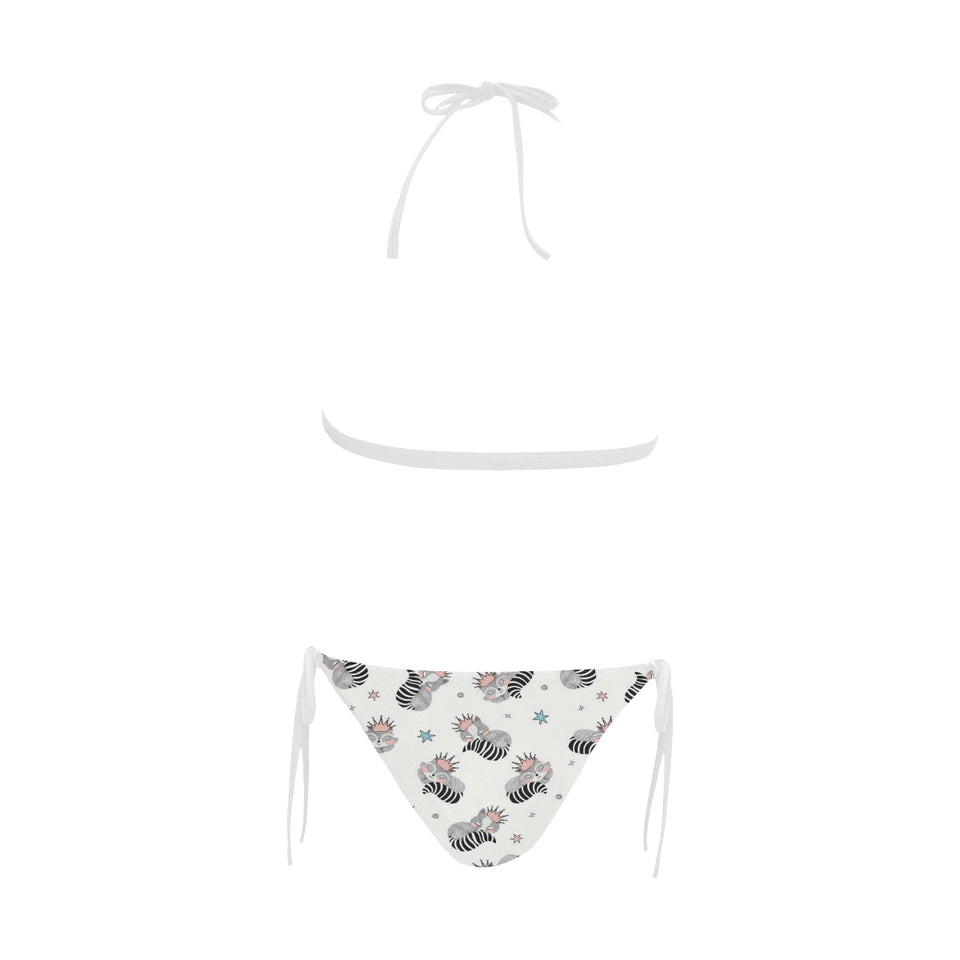 Sleep Raccoon Pattern Sexy Bikinis Two-Pieces Swimsuits