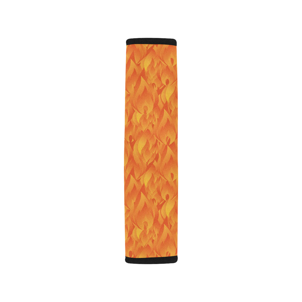 Red Flame Fire Pattern Car Seat Belt Cover