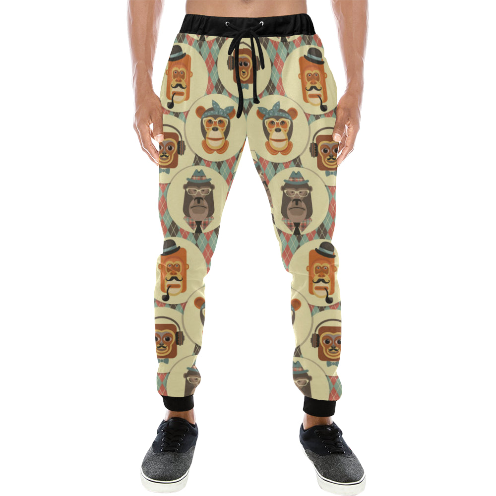 Monkey Pattern Unisex Casual Sweatpants