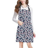 Hibiscus Pattern Print Design 02 Adjustable Apron