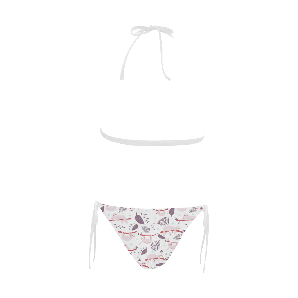 Sloth Leaves Pattern Sexy Bikinis Two-Pieces Swimsuits