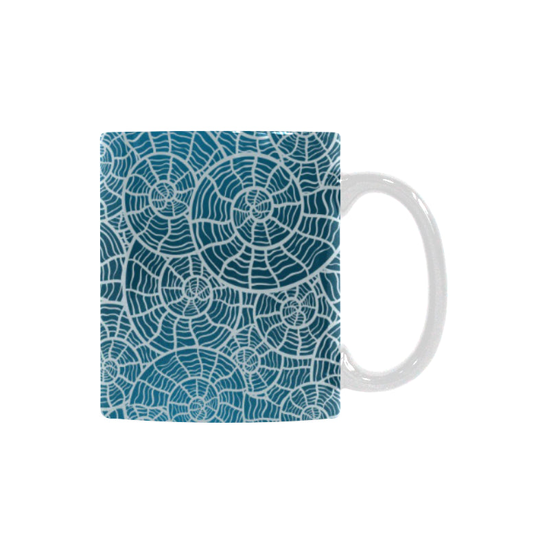 Shell Pattern Theme Classical White Mug (FulFilled In US)