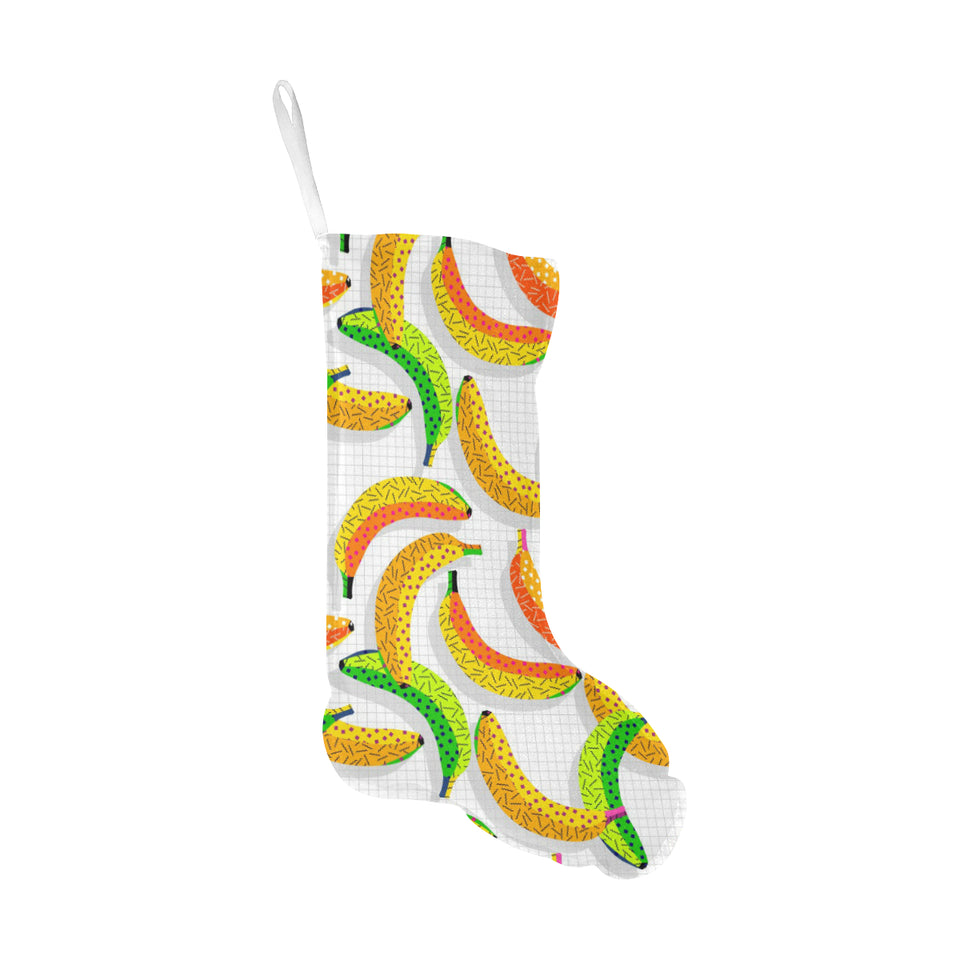 Banana Geometric Pattern Christmas Stocking