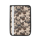 Pug Pattern Background Car Seat Belt Cover