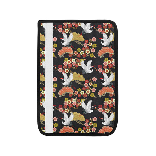 Japanese Crane Pattern Car Seat Belt Cover