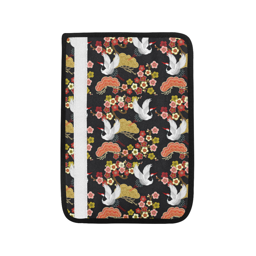 Japanese Crane Pattern Car Seat Belt Cover