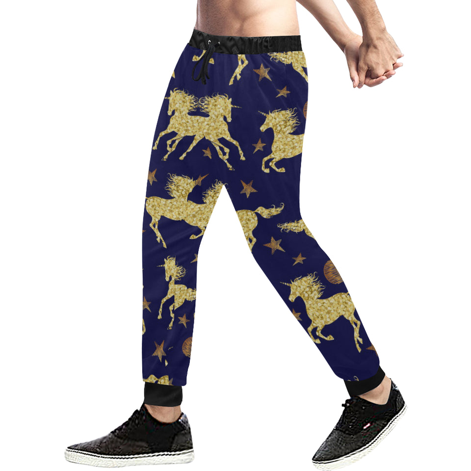 Unicorn Gold Pattern Unisex Casual Sweatpants