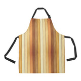 Wood Printed Pattern Print Design 01 Adjustable Apron