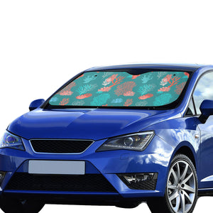 Coral Reef Pattern Print Design 04 Car Sun Shade