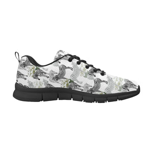 Zebra Pattern Men's Sneakers Black