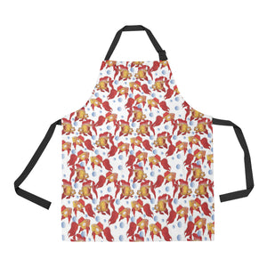 Goldfish Pattern Print Design 02 Adjustable Apron