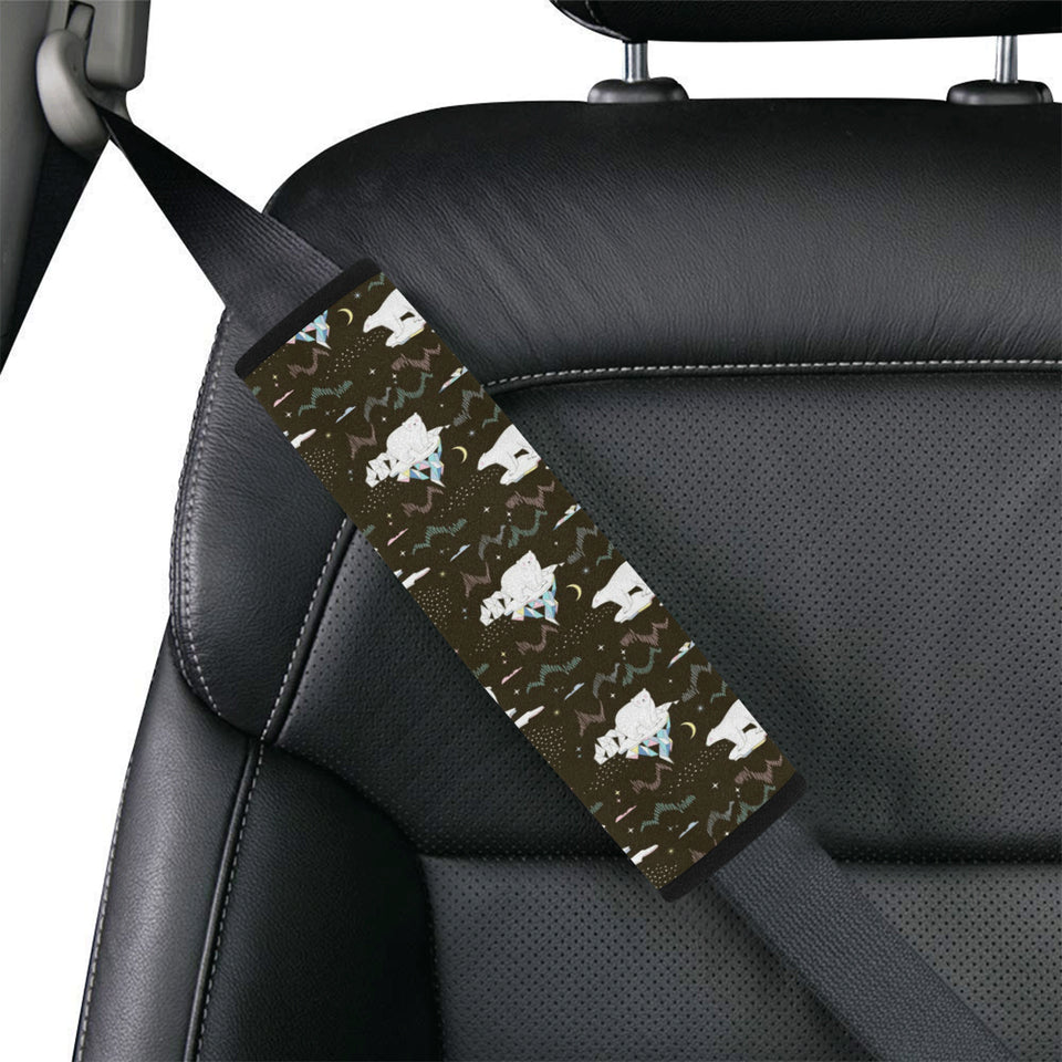 Polar Bear Pattern Background Car Seat Belt Cover