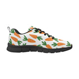 Carrot Pattern Print Design 05 Women's Sneakers Black