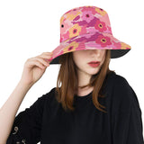 Pink Camo Camouflage Flower Pattern Unisex Bucket Hat