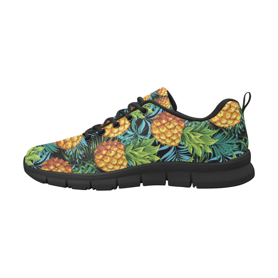 Pineapple Pattern Men's Sneakers Black