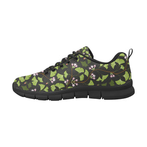 Ginkgo Leaves Flower Pattern Men's Sneakers Black