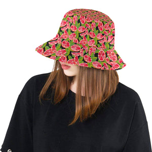 Grapefruit Leaves Pattern Unisex Bucket Hat