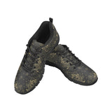 Gold Koi Fish Carp Fish Pattern Men's Sneakers Black