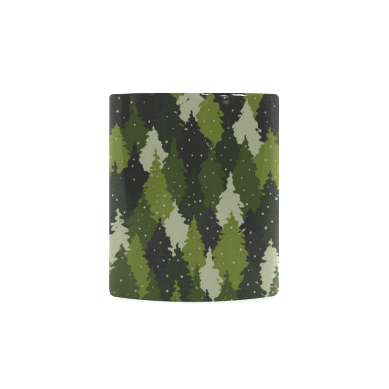 Christmas Tree Camo Pattern Classical White Mug (FulFilled In US)