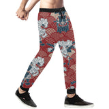 Red Theme Japanese Pattern Unisex Casual Sweatpants