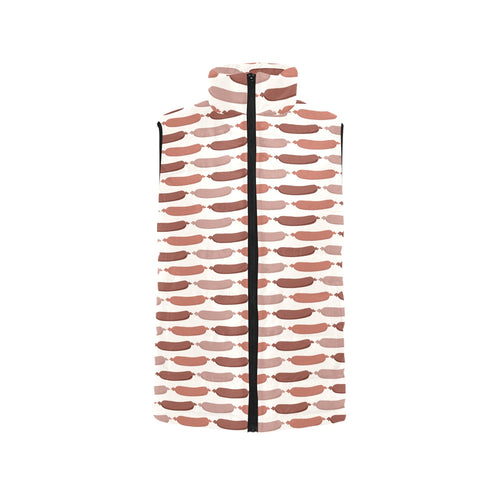 Sausage Pattern Print Design 02 Men's Padded Vest