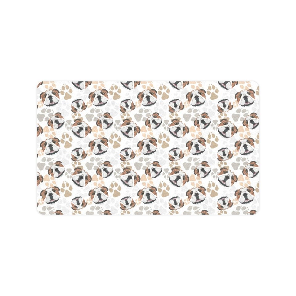 English Bulldog Pattern Print Design 01 Doormat