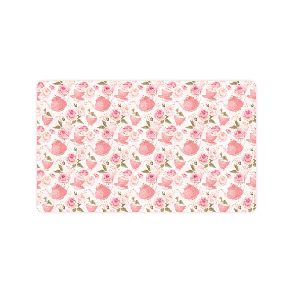 Tea pots Pattern Print Design 04 Doormat